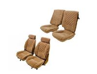 '85-'87 Chevrolet Camaro Front Bucket Seats; Split Rear Back Rest; Deluxe Model Seat Upholstery Complete Set