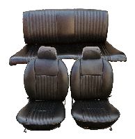 '68-'78 Fiat 124 Spider Front Bucket; Rear Bench Seat Upholstery Complete Set